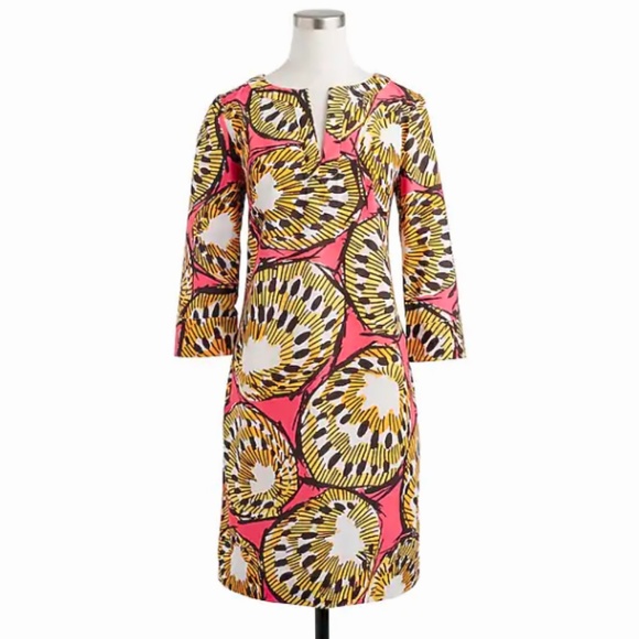 J. Crew Dresses & Skirts - J. Crew Ratti Electric Kiwi Cotton Tunic Dress